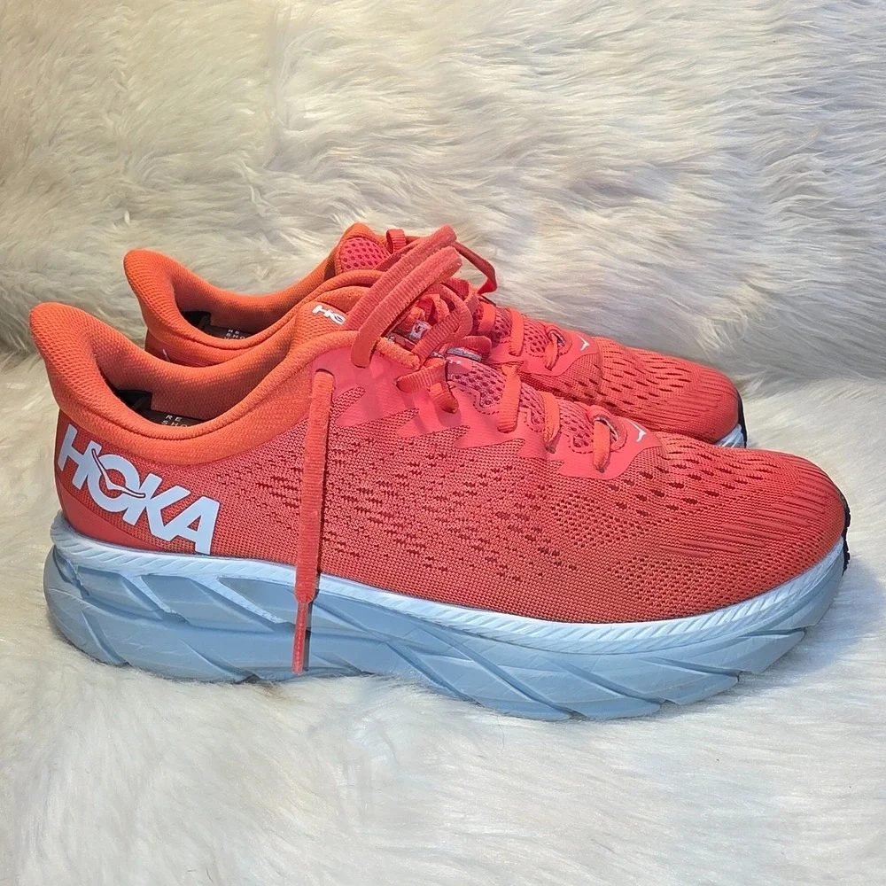 Size 9.5 - Hoka One One HOKA Clifton 7 Hot Coral W
